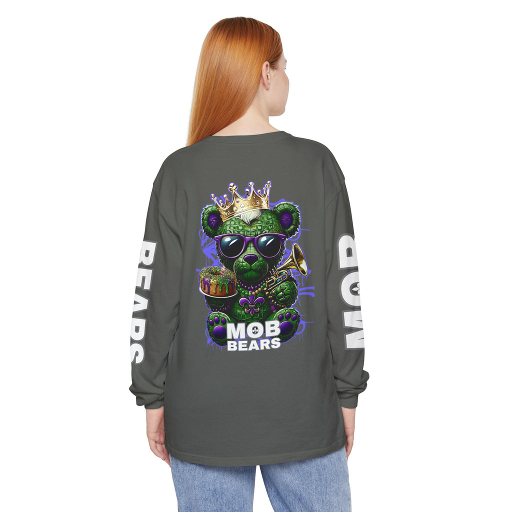 Mardi Gras 'King Krewe MOB Bears' Long Sleeve T-Shirt