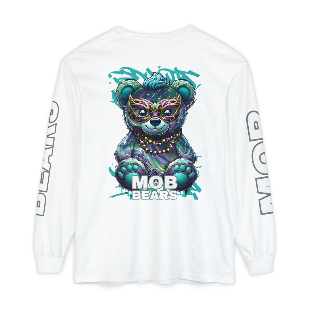 Mardi Gras 2026 MOB Bears Comfort Colors Long Sleeve Tee