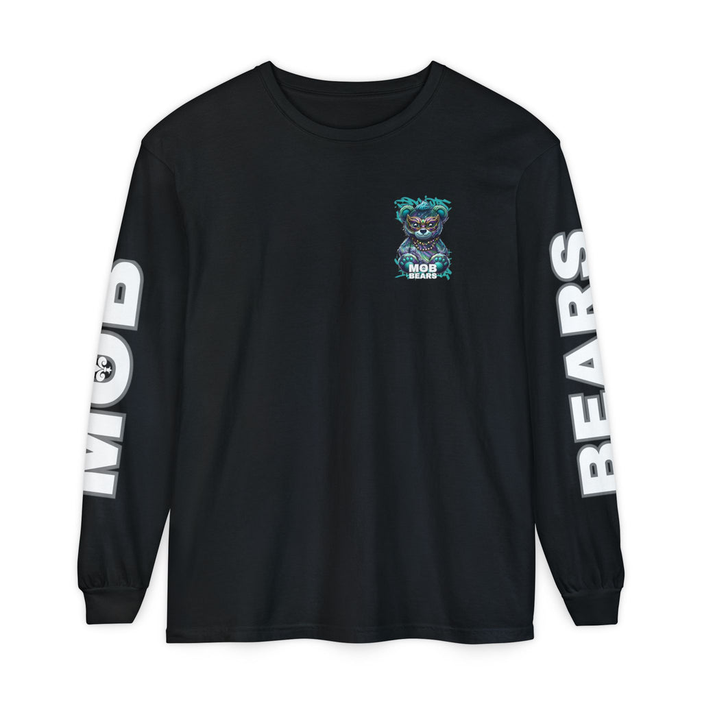 Mardi Gras 2026 MOB Bears Comfort Colors Long Sleeve Tee
