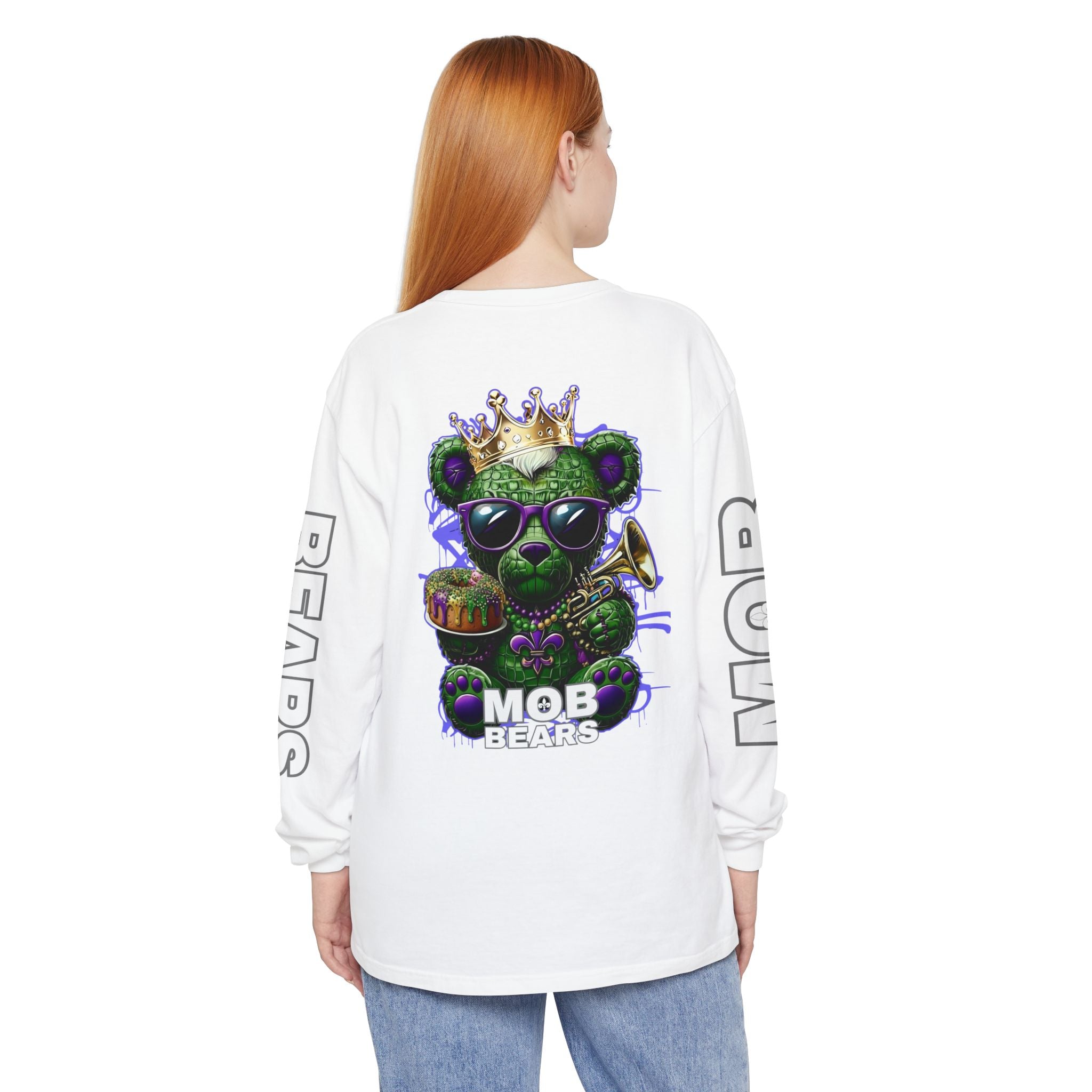 Mardi Gras 'King Krewe MOB Bears' Long Sleeve T-Shirt