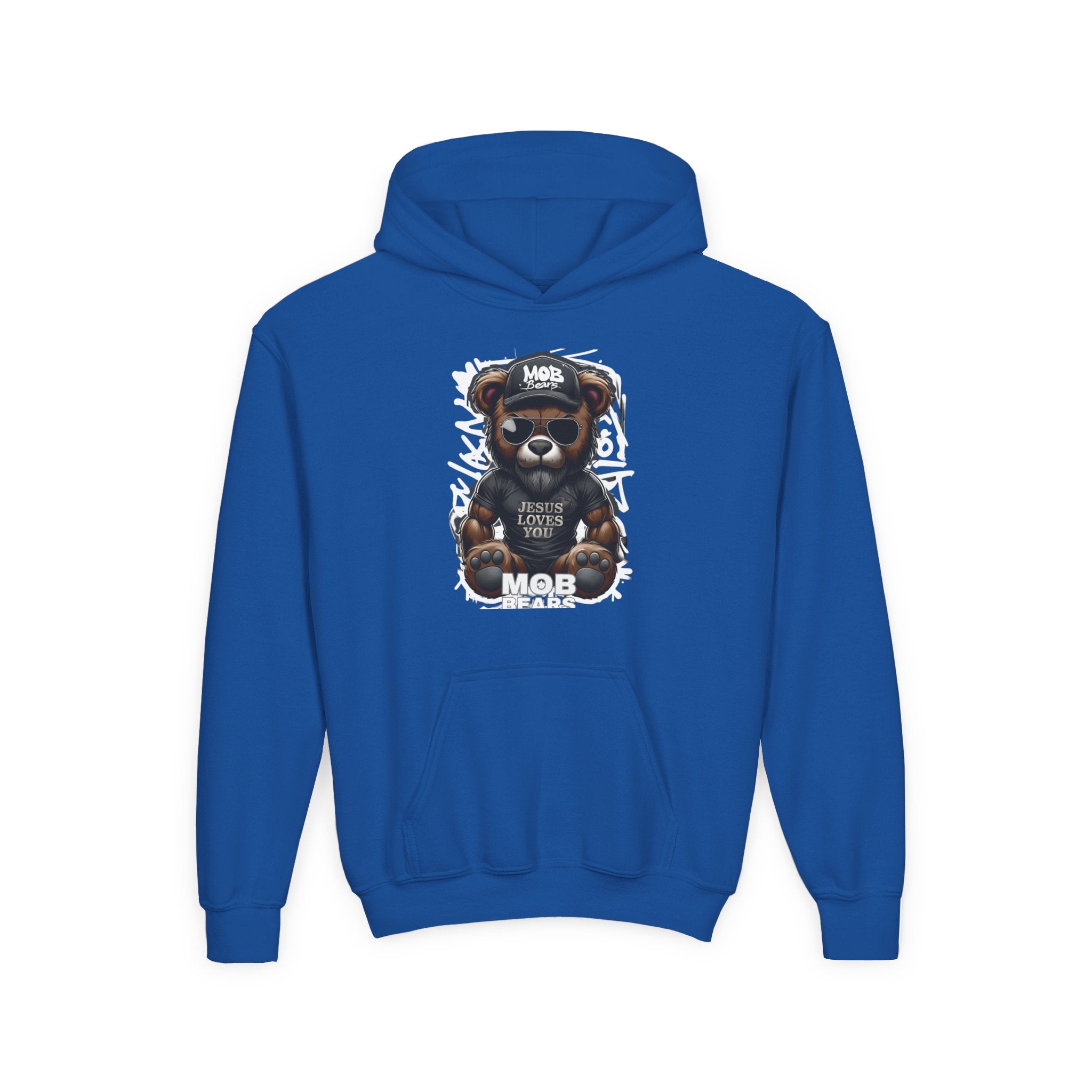 Jesus Loves You MOB Bear - Kids Hoodie