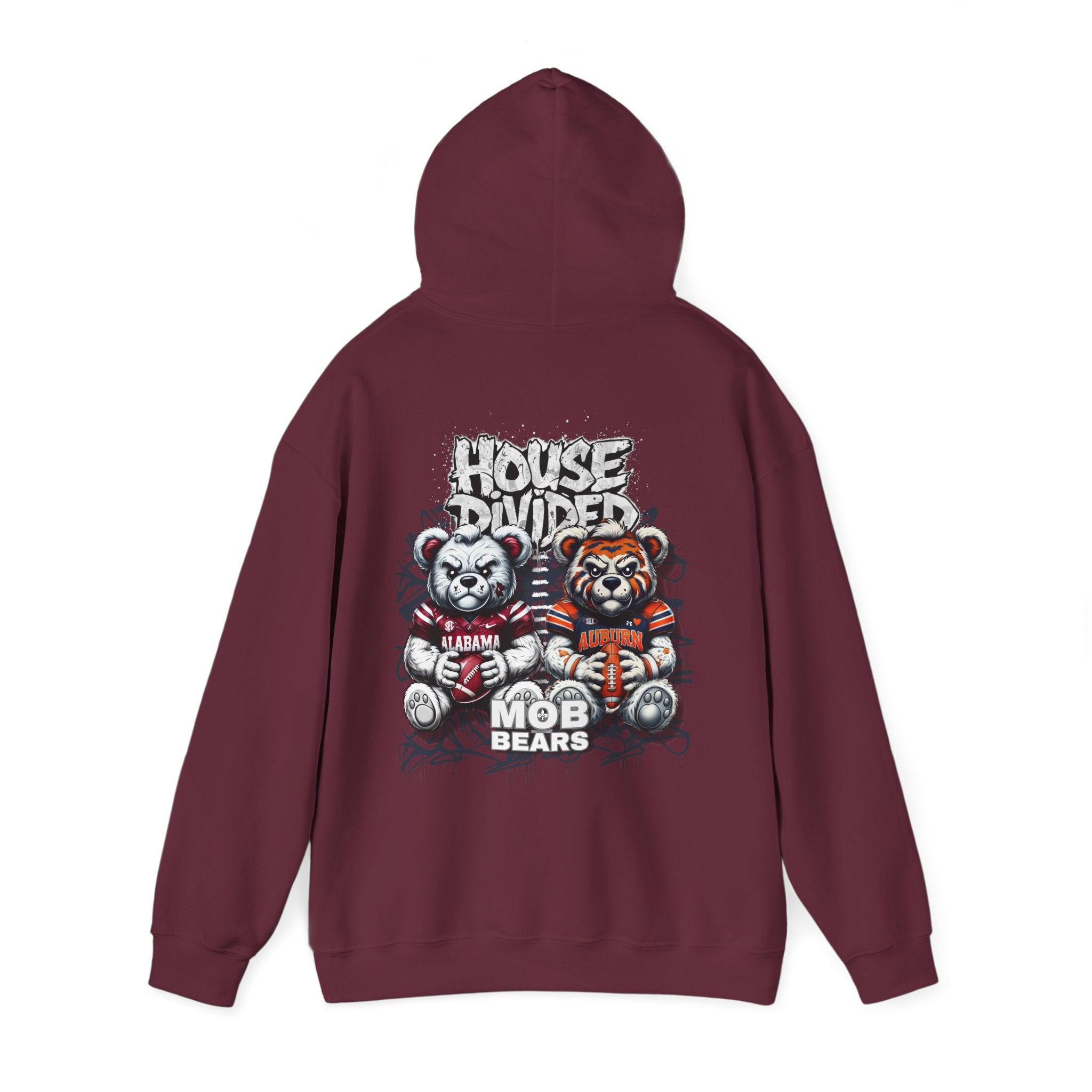 House Divided Football Hoodie — Alabama vs. Auburn Rivalry