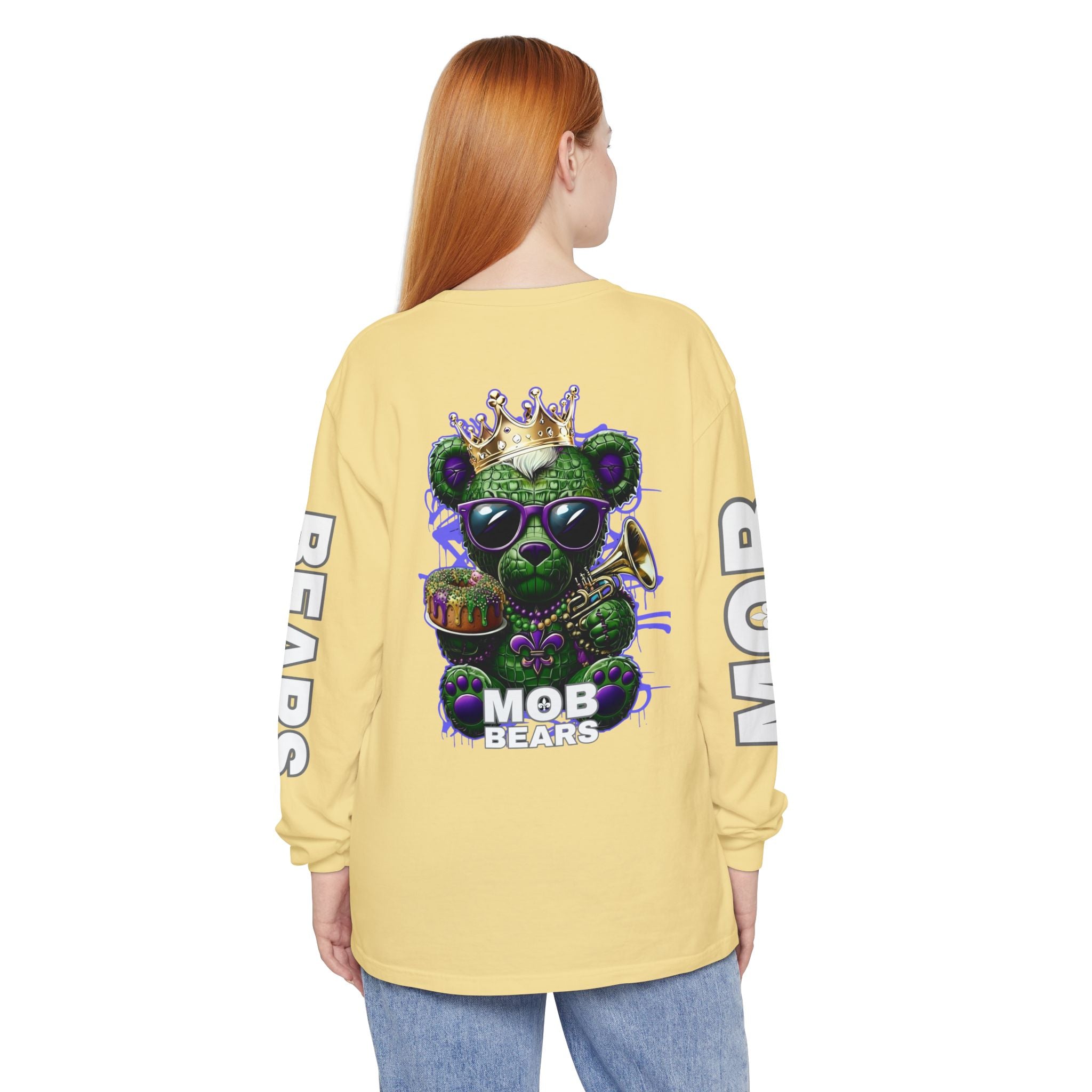 Mardi Gras 'King Krewe MOB Bears' Long Sleeve T-Shirt