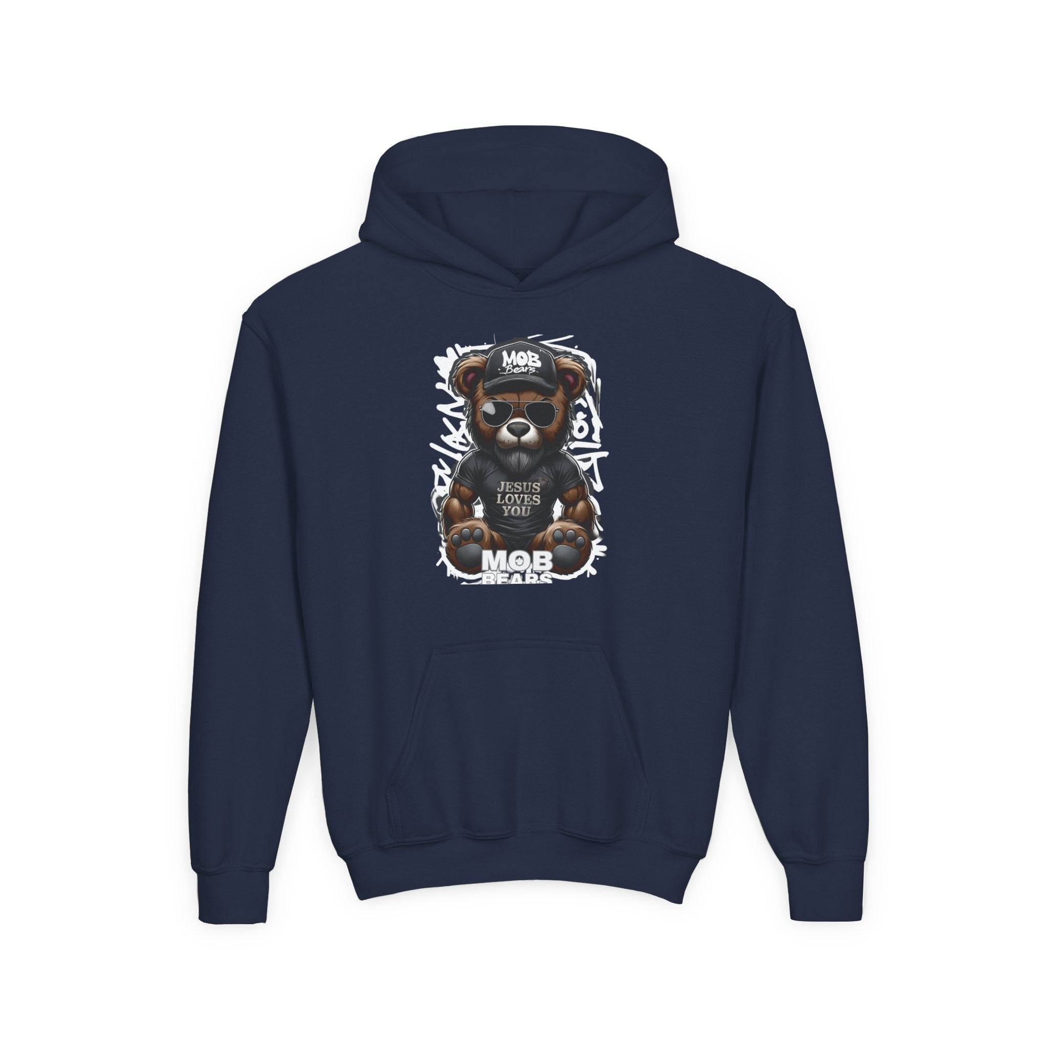 Jesus Loves You MOB Bear - Kids Hoodie