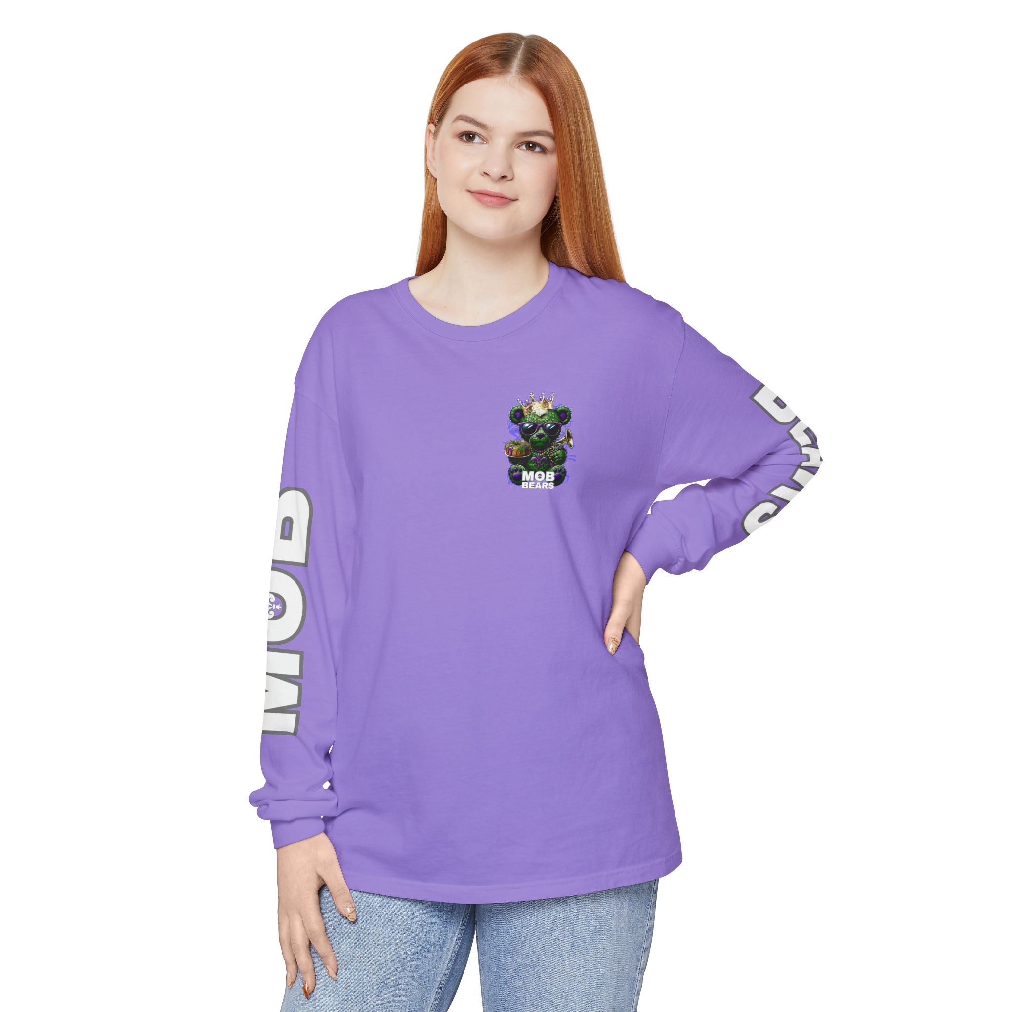 Mardi Gras 'King Krewe MOB Bears' Long Sleeve T-Shirt