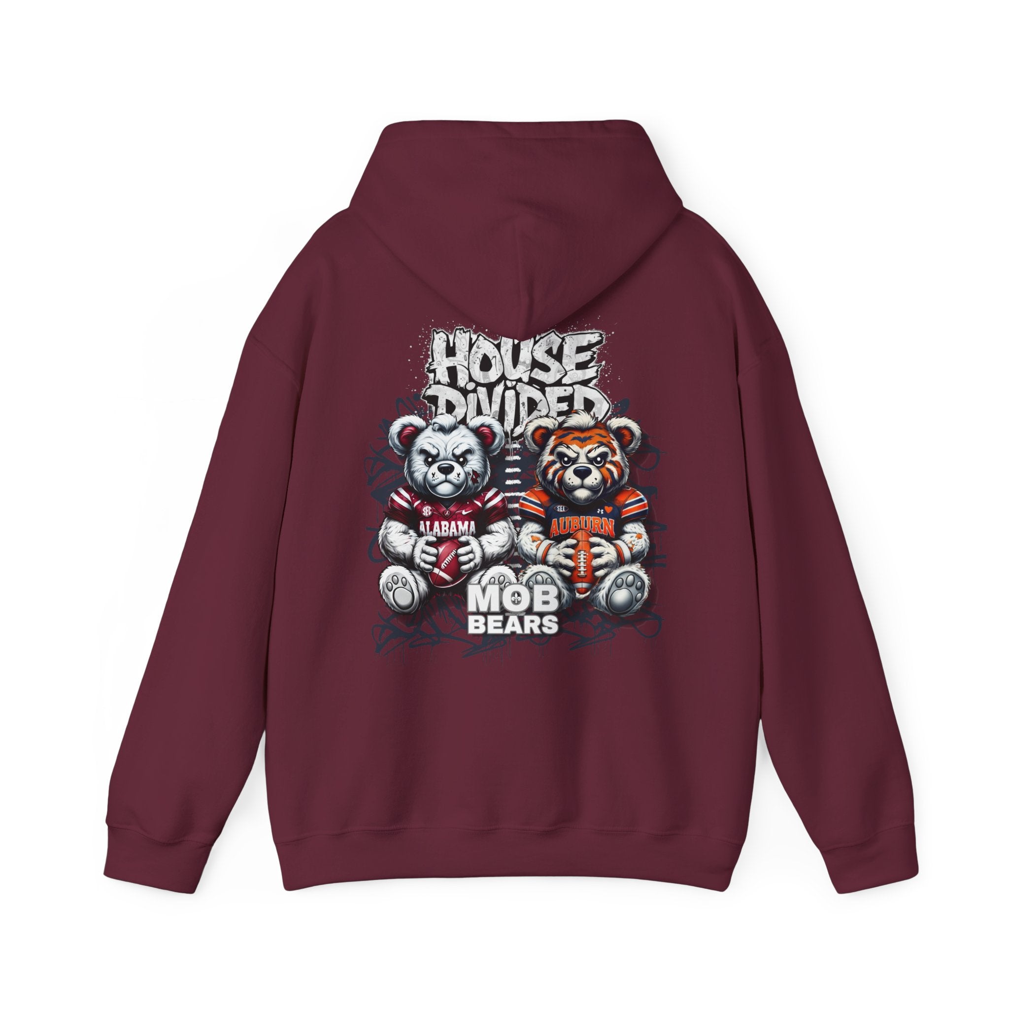 House Divided Football Hoodie — Alabama vs. Auburn Rivalry