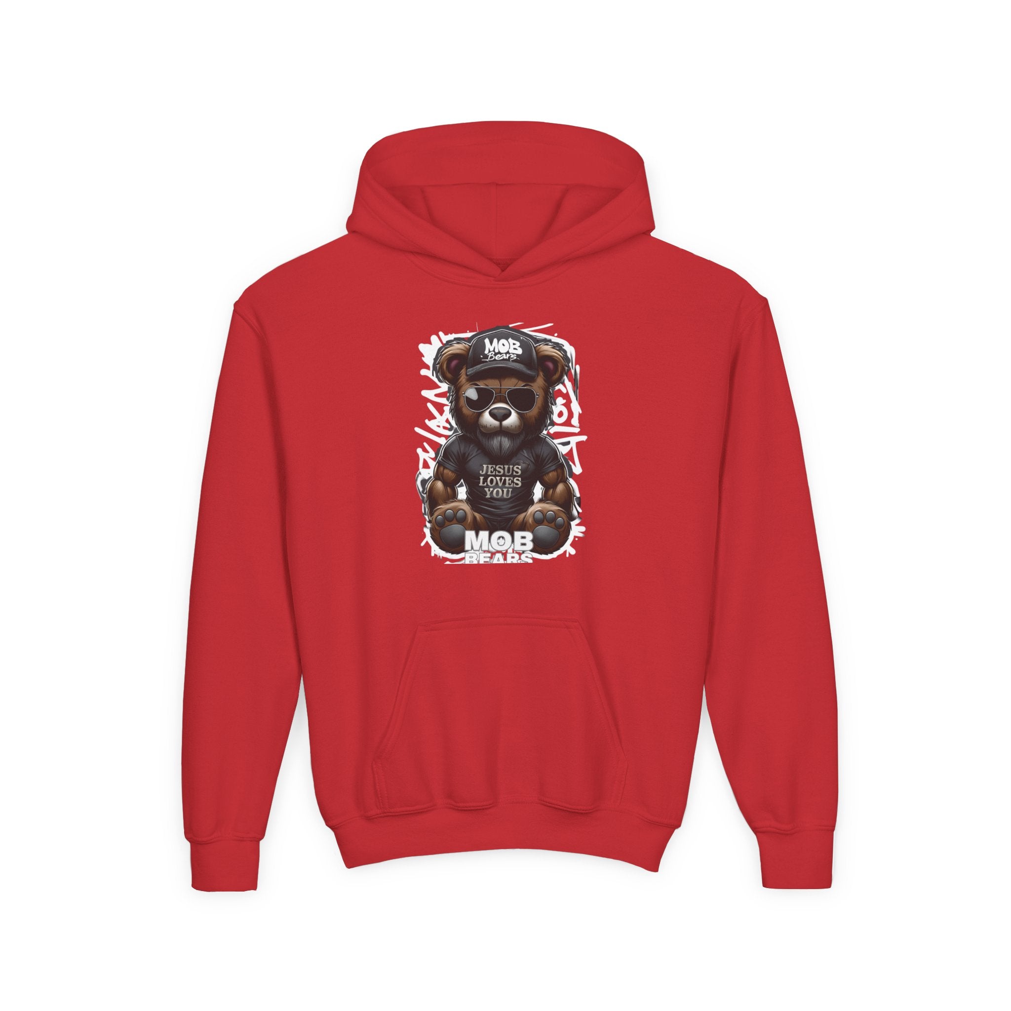 Jesus Loves You MOB Bear - Kids Hoodie