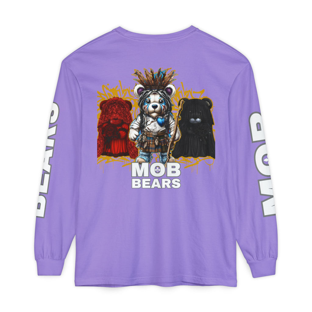 Joe Cain Wives and Mistresses MOB Bears Comfort Colors Long Sleeve Tee