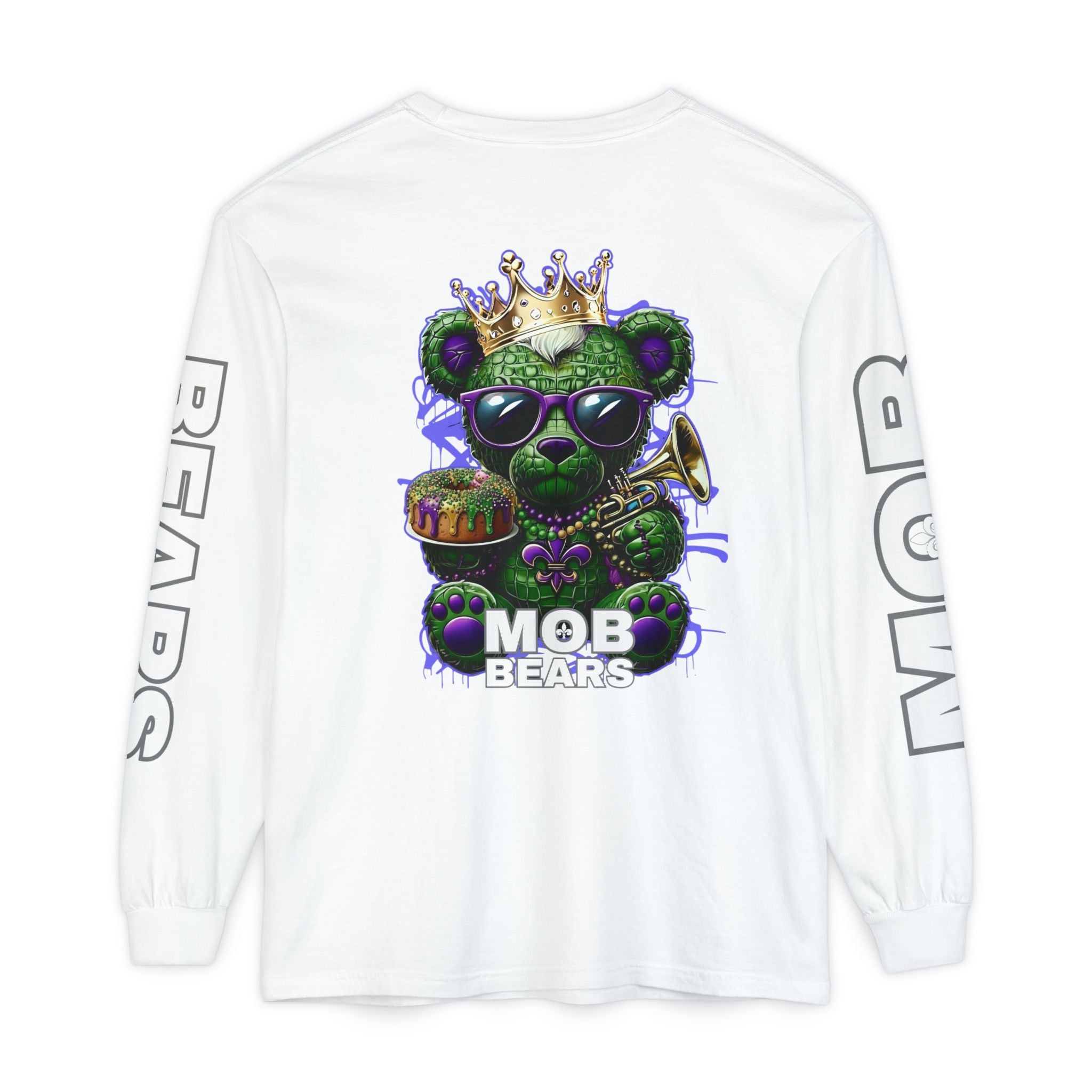 Mardi Gras 'King Krewe MOB Bears' Long Sleeve T-Shirt