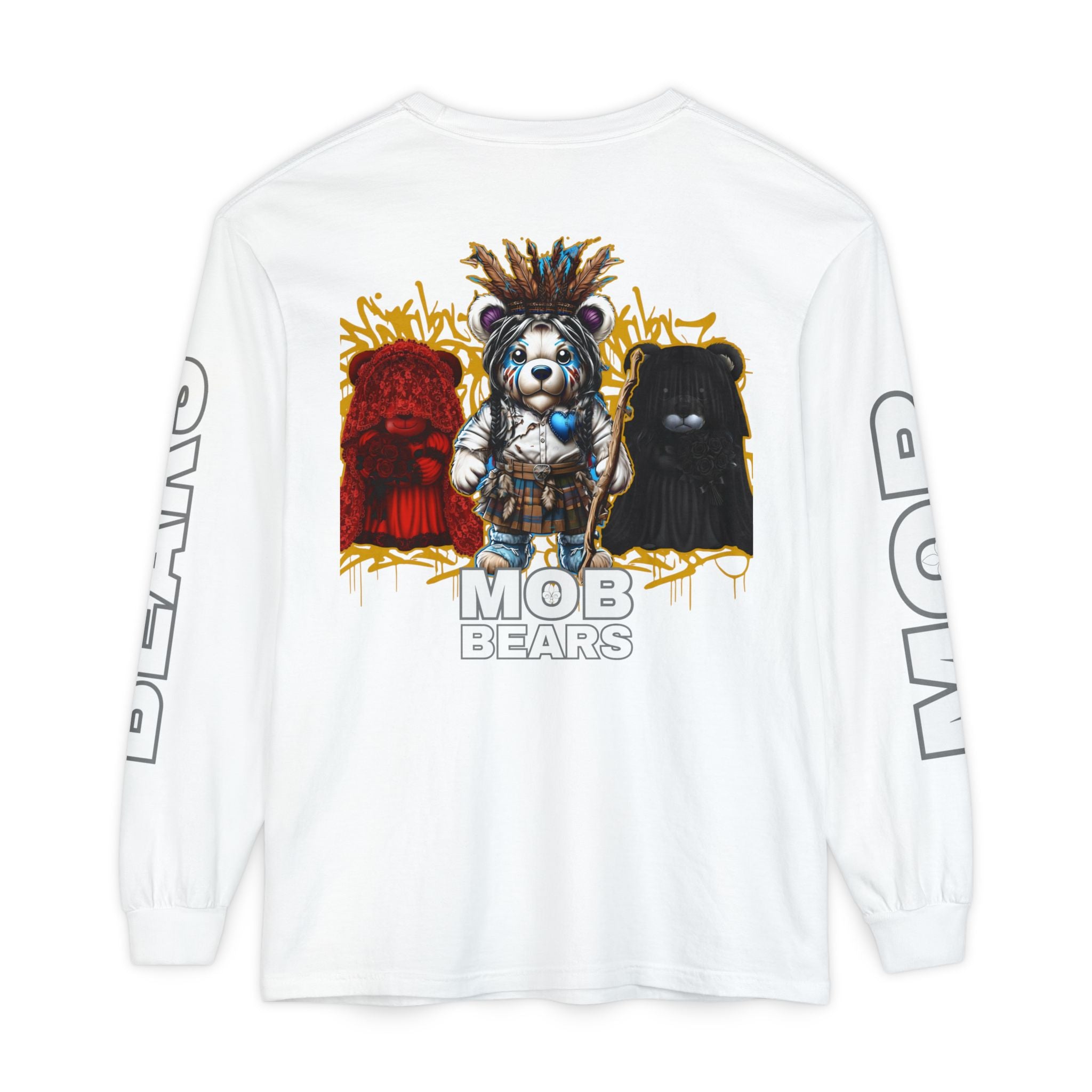 Joe Cain Wives and Mistresses MOB Bears Comfort Colors Long Sleeve Tee