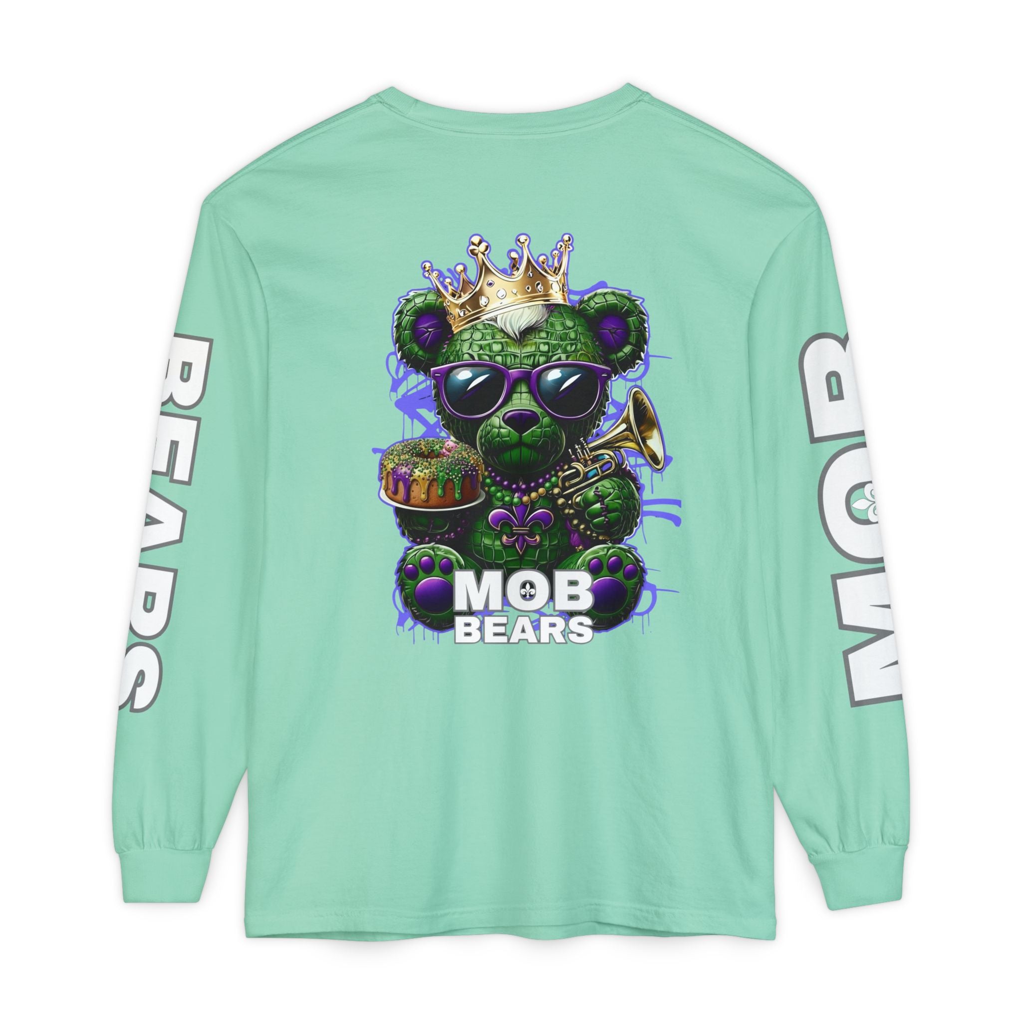 Mardi Gras 'King Krewe MOB Bears' Long Sleeve T-Shirt