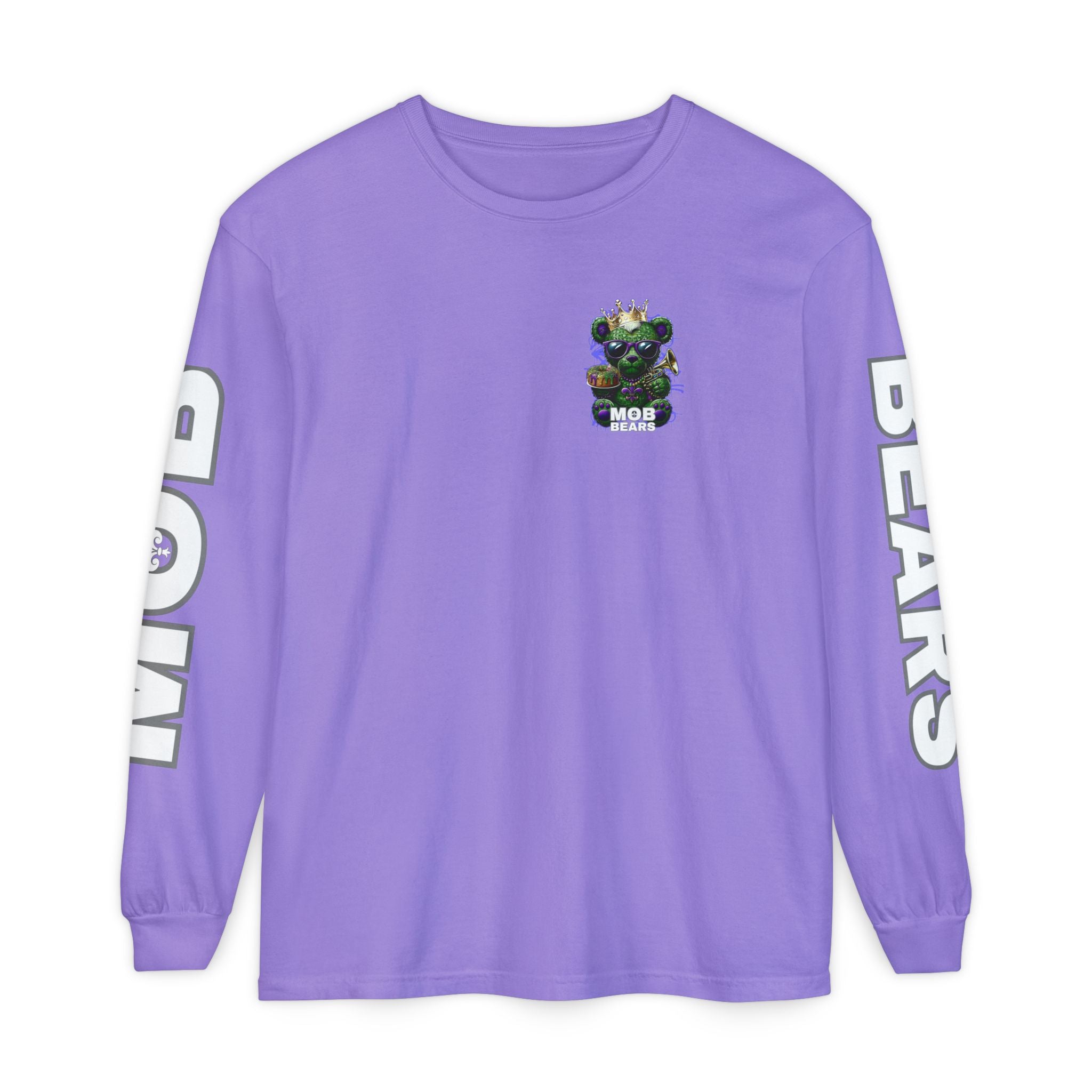 Mardi Gras 'King Krewe MOB Bears' Long Sleeve T-Shirt