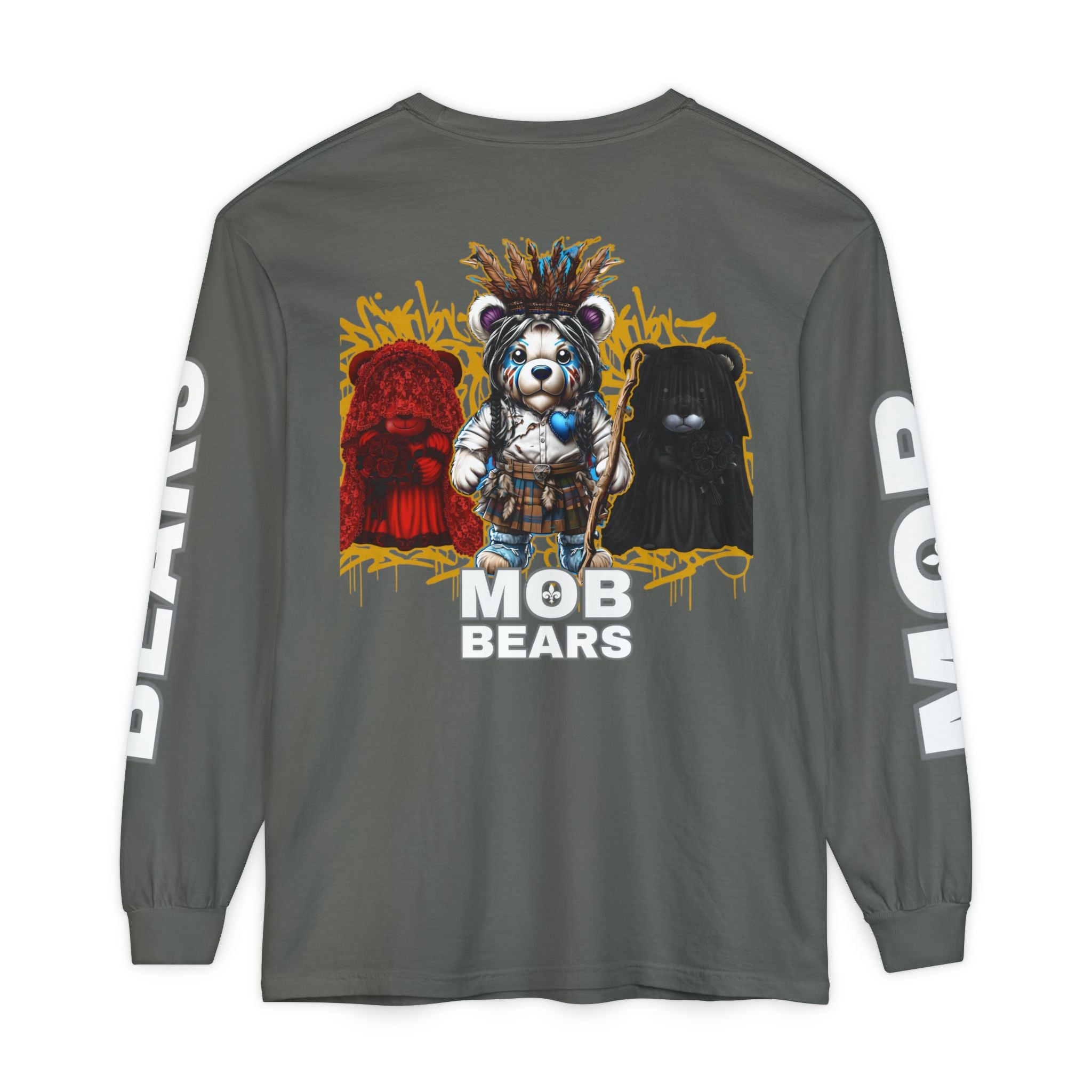 Joe Cain Wives and Mistresses MOB Bears Comfort Colors Long Sleeve Tee
