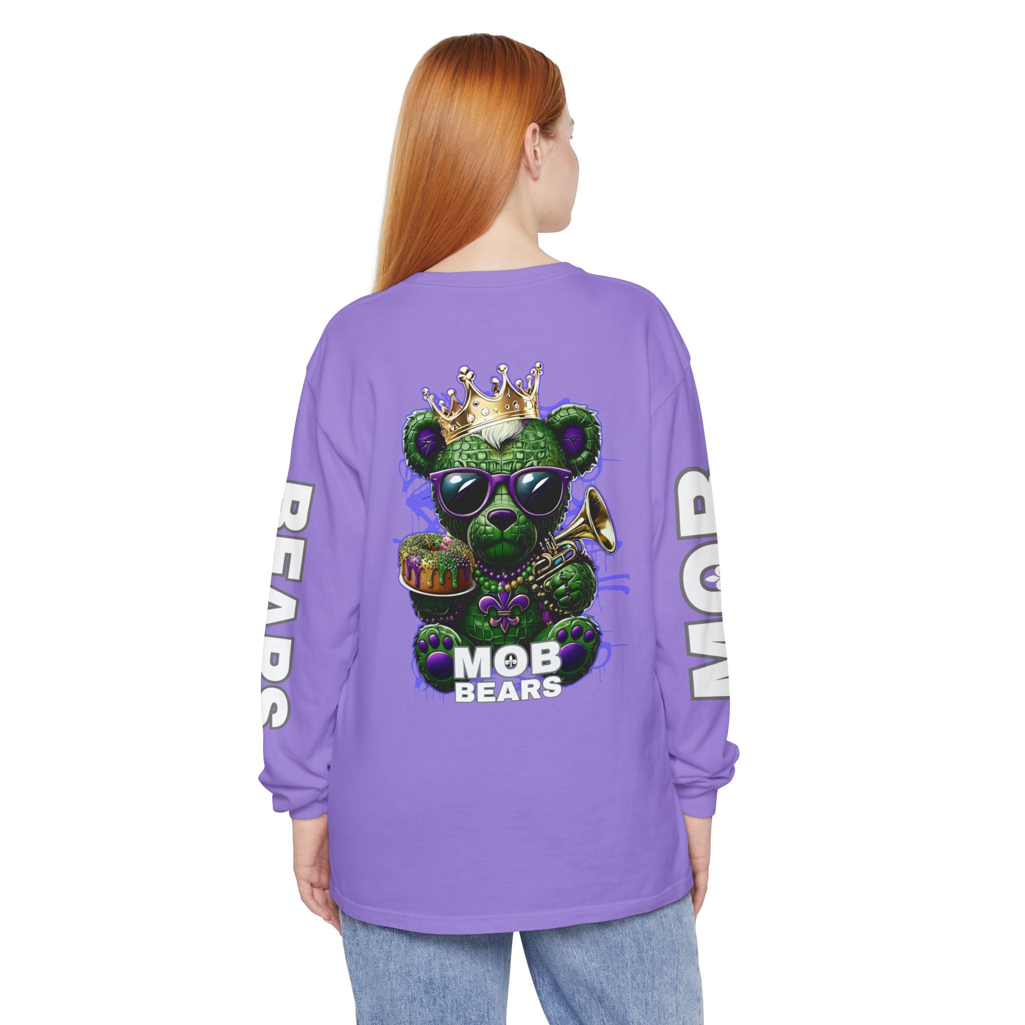 Mardi Gras 'King Krewe MOB Bears' Long Sleeve T-Shirt