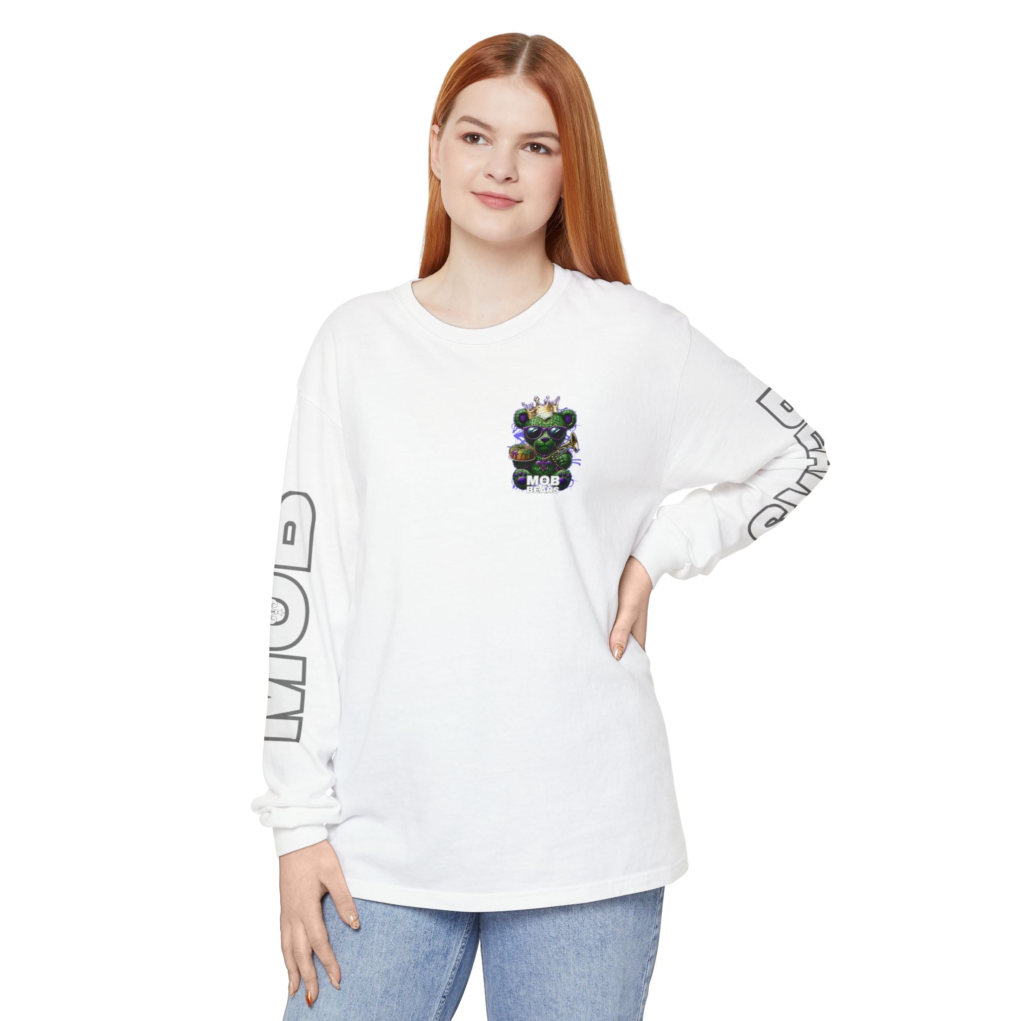 Mardi Gras 'King Krewe MOB Bears' Long Sleeve T-Shirt