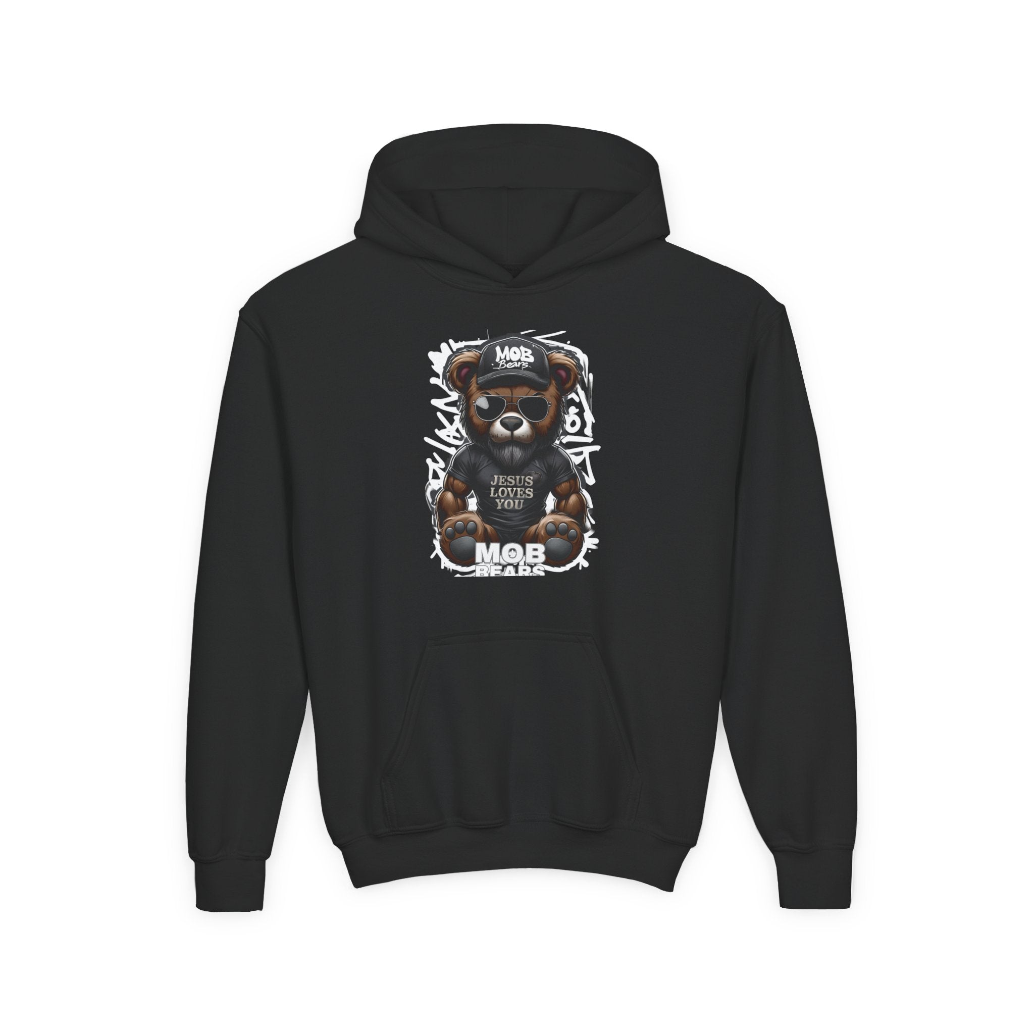Jesus Loves You MOB Bear - Kids Hoodie