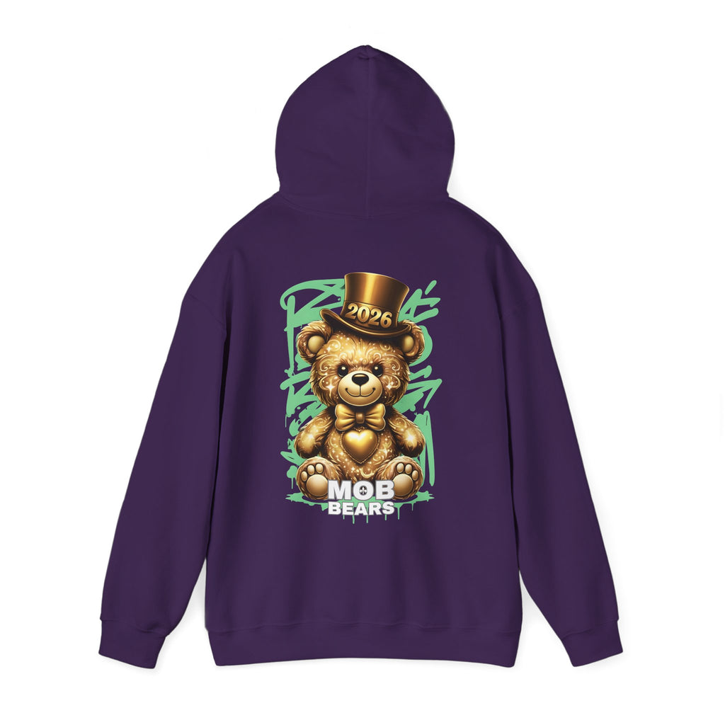 2026 MOB Bear Hoodie — New Year Celebration Sweatshirt