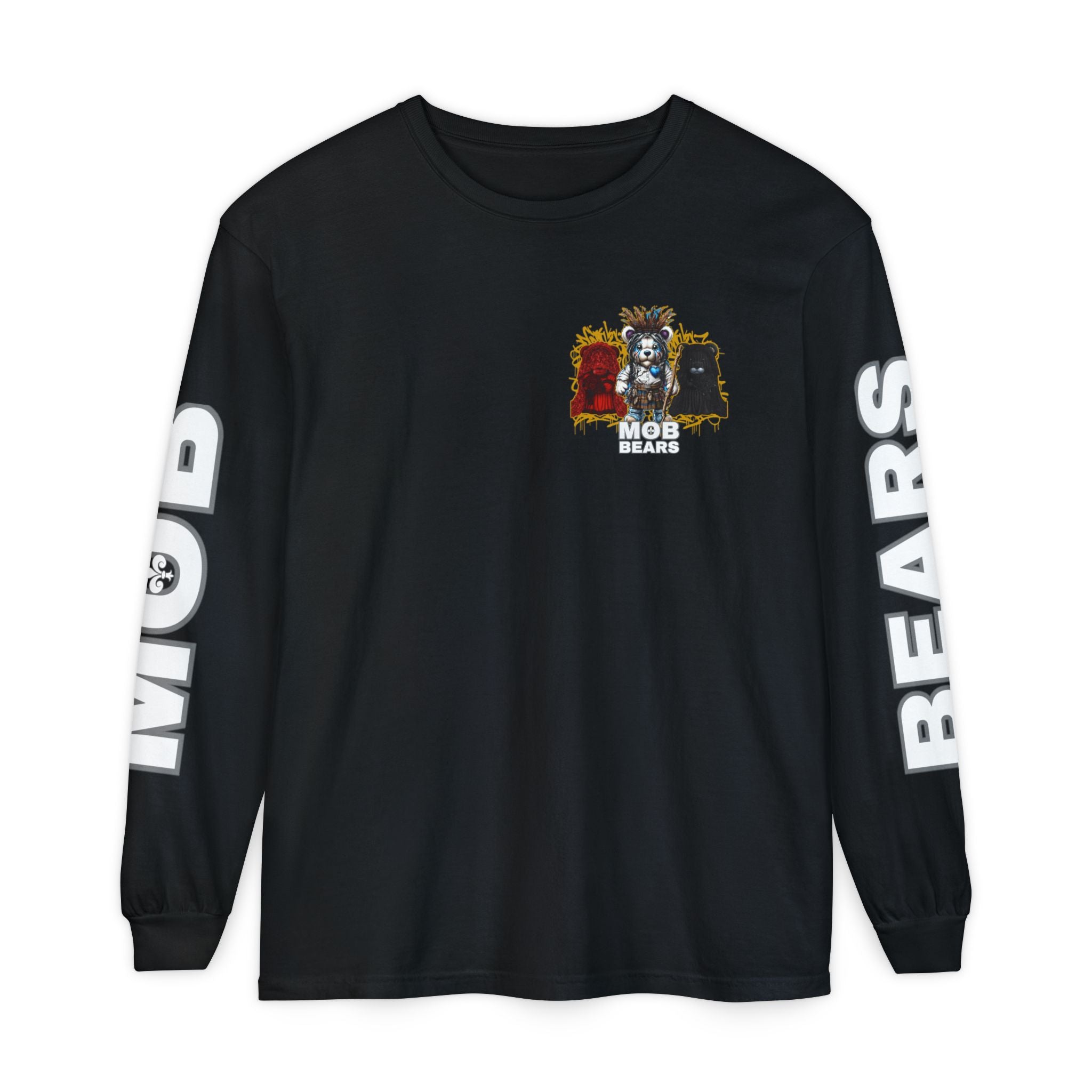 Joe Cain Wives and Mistresses MOB Bears Comfort Colors Long Sleeve Tee