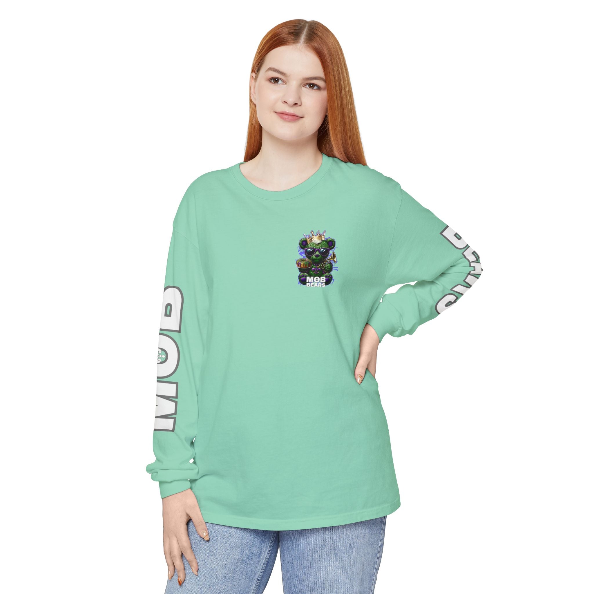 Mardi Gras 'King Krewe MOB Bears' Long Sleeve T-Shirt