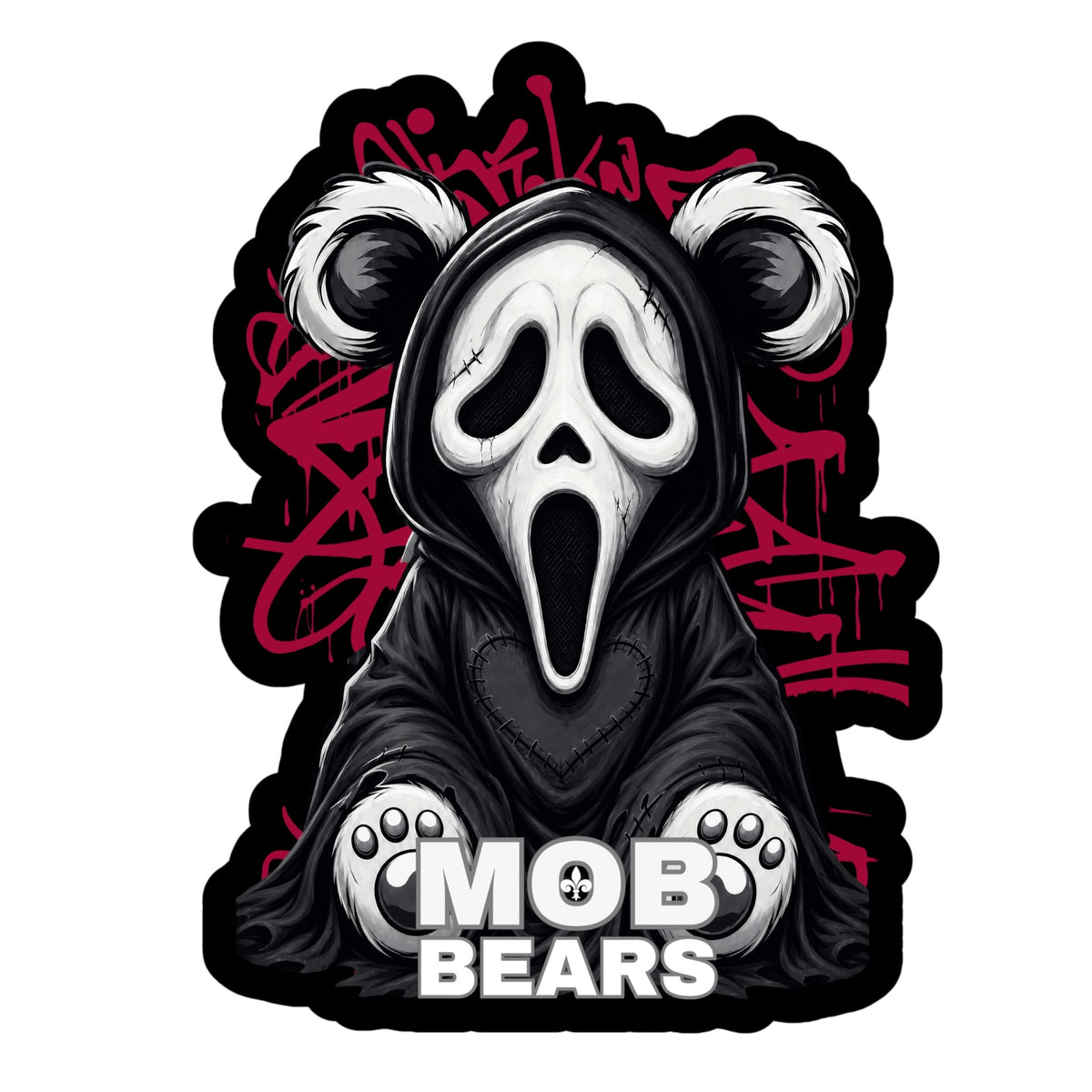 MOB Bears Horror Crew Vinyl Stickers -3 inch