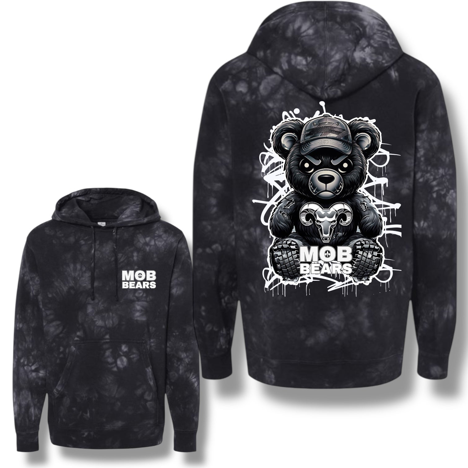 RAM Bear Crystal Wash Hoodie  MOB Bears Racing Collection