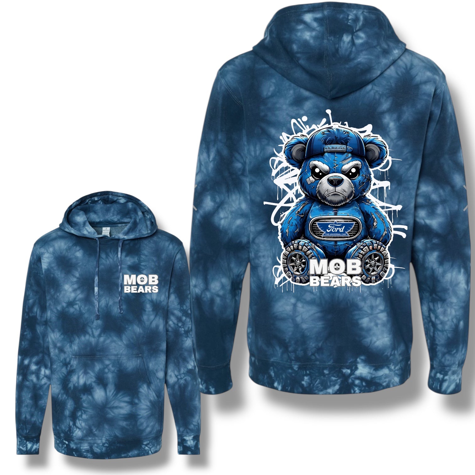 Ford Bear Crystal Wash Hoodie  MOB Bears Racing Collection