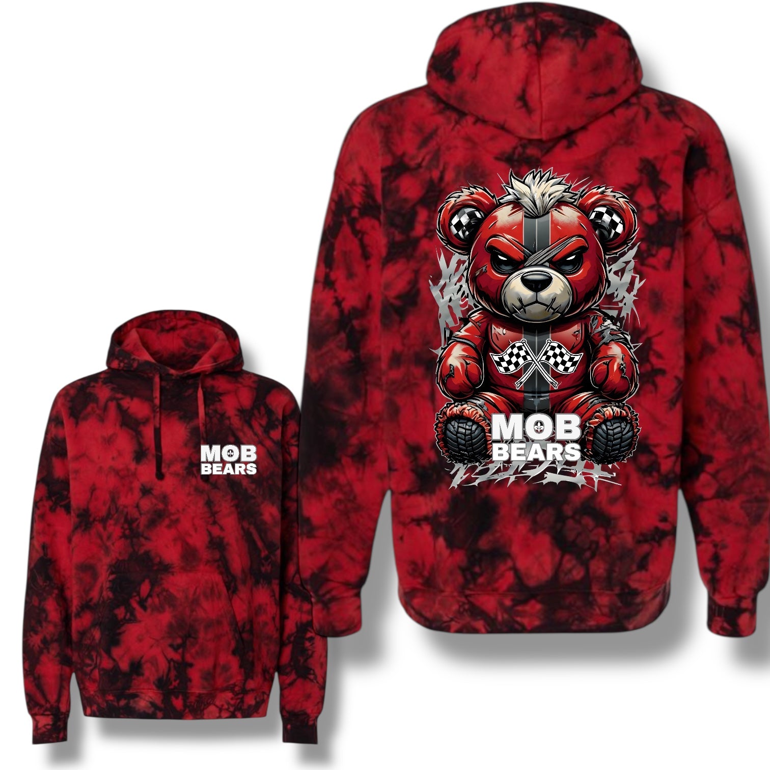 Dodge Bear Crystal Wash Hoodie  MOB Bears Racing Collection