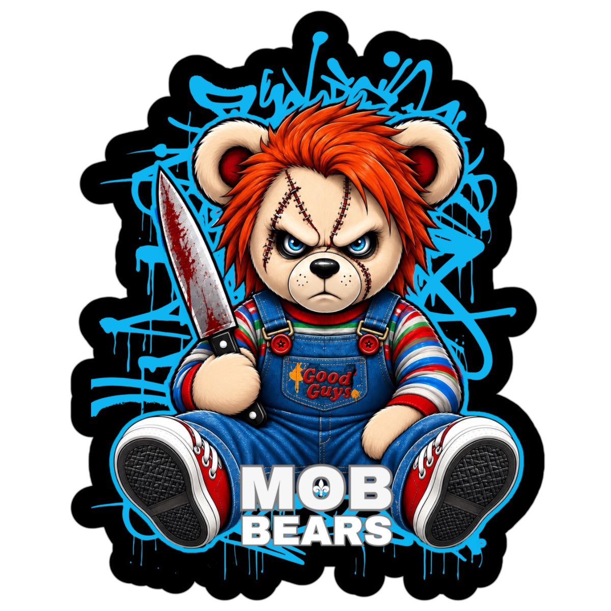 MOB Bears Horror Crew Vinyl Stickers -3 inch
